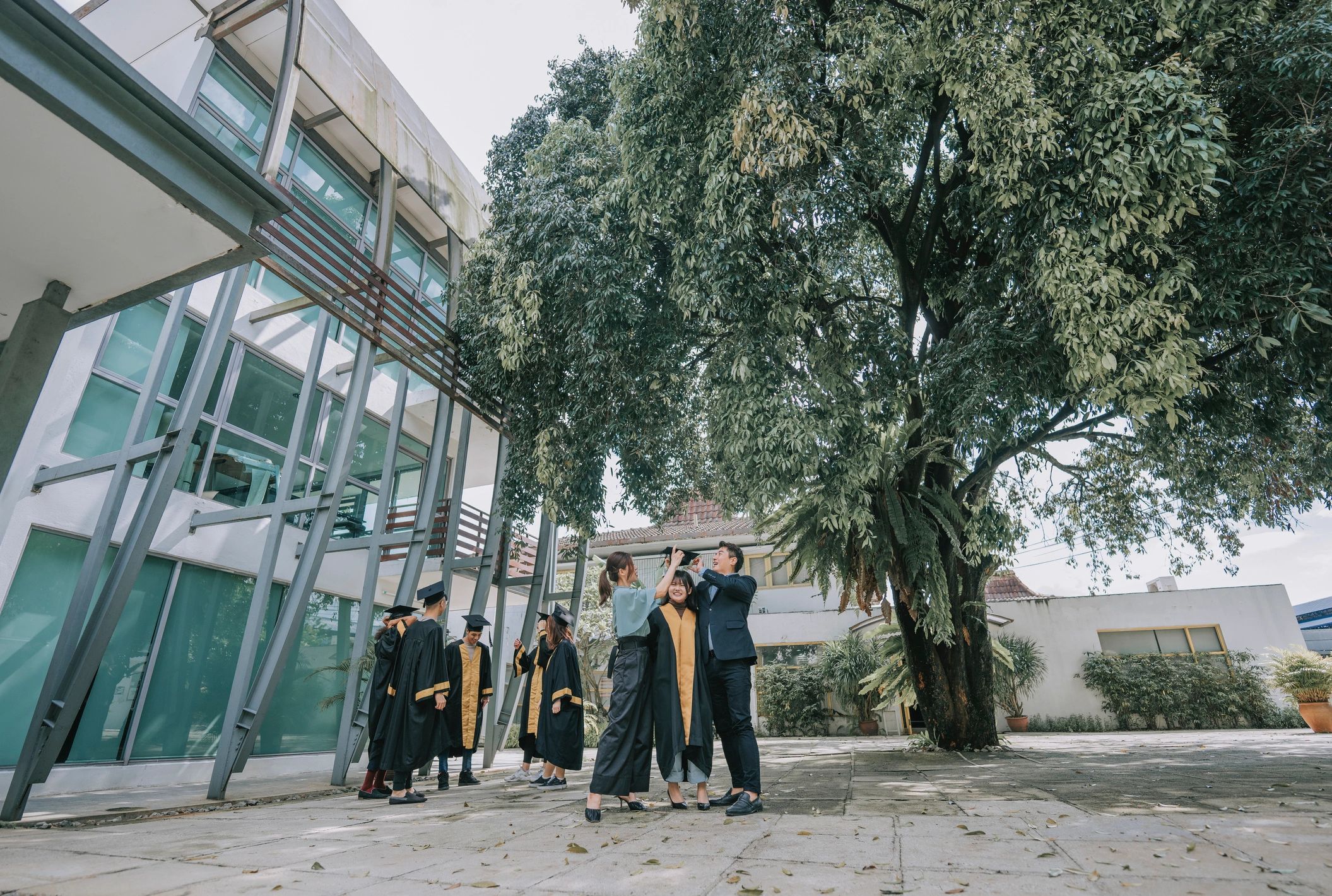 Doctoral graduate preparing for commencement